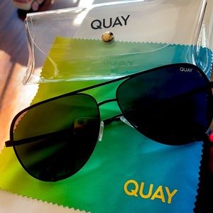 Quay Polarized Black High Key Sunglasses NWOT